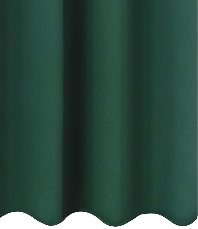 LEMOMO Blackout Curtains 66 x 95 inch/Dark Green Curtains Set of 2 Panels/Thermal Insulated Room Darkening Bedroom Curtains