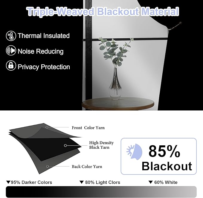 Simplebrand Taupe Blackout Curtains for Bedroom 96 Inches Long 2 Panels, Solid Thermal Insulated, Energy Saving Living Room Window Treatment Curtains Blackout Drapes, W50 x L96 Inch, Taupe