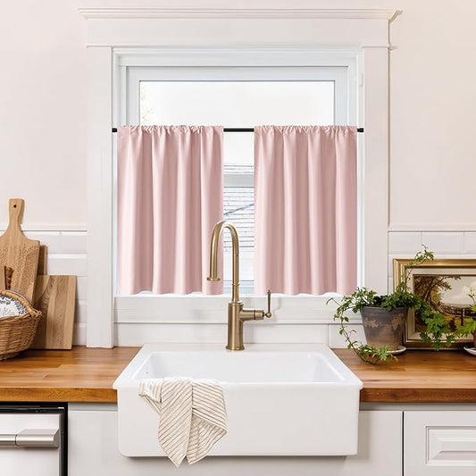 100% Blackout Basement Curtains 30 inches Long