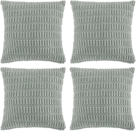 Fancy Homi 4 Packs Decorative Throw Pillow Covers for Living Room Couch Bed, Modern Farmhouse Boho Home Decor, Accent Cushion Case (20 x 20-Inch, Grey Blue)