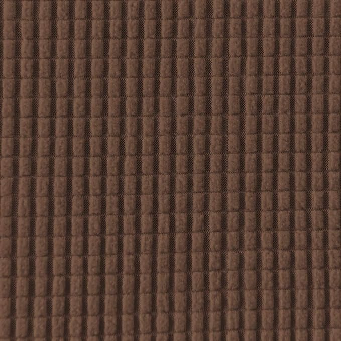 Easy-Going Stretch Loveseat Slipcover 1-Piece Sofa Cover Furniture Protector Couch Soft with Elastic Bottom for Kids Polyester Spandex Jacquard Fabric Small Checks (Loveseat, Brown)
