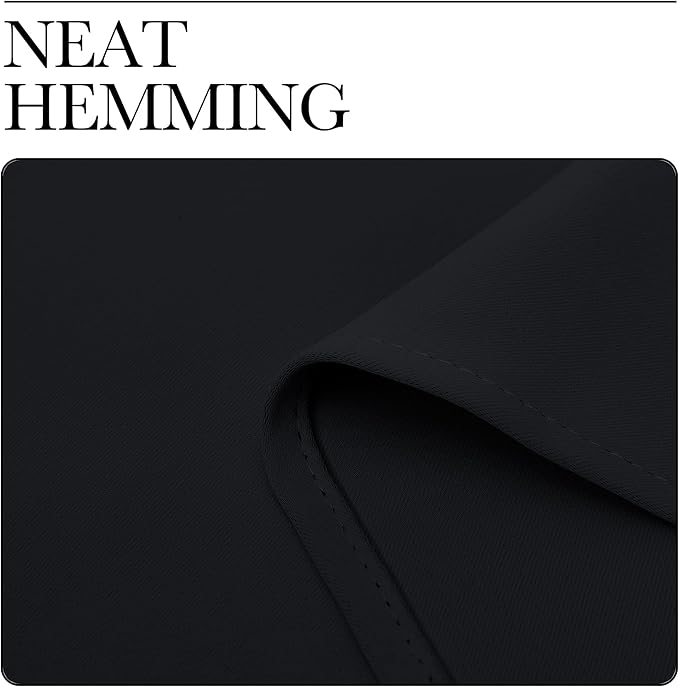 NICETOWN Blackout Curtain Panels for Bedroom, Black, 2 Panels, W29 x L30-inch, Thermal Insulated Grommet Top Blackout Draperies and Drapes for Basement