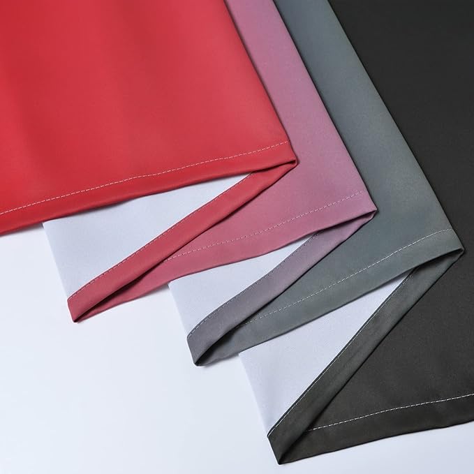 Yakamok Blackout Ombre Black and Red Curtains for Bedroom, Gradient Room Darkening Curtains, Grommet Thermal Insulated Full Light Blocking Window Drapes/Curtain for Living Room,52 x 63 Inch,2 Panels