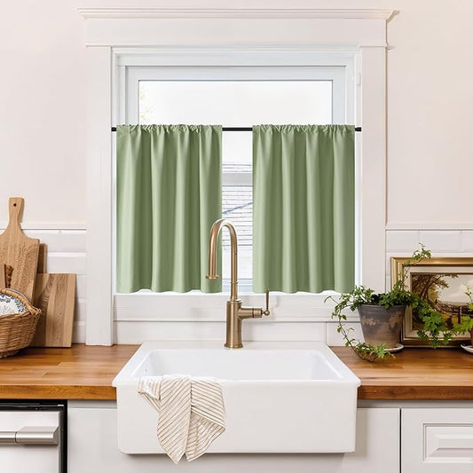 100% Blackout Basement Curtains 24 inches Long