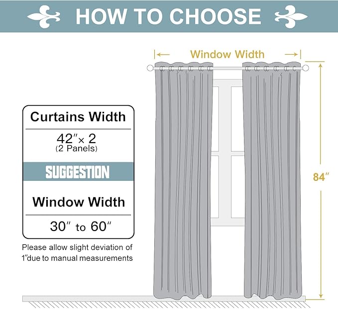 ChrisDowa Grommet Room Darkening Curtains for Bedroom and Living Room - 2 Panels Set Thermal Insulated Blackout Curtains (Mustard Yellow, 42W x 84L)