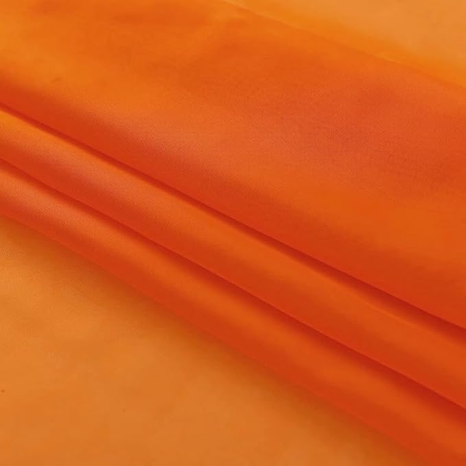 SpaceDresser Orange Sheer Curtains 4 Panels Rod Pocket Semi-Sheer Curtain 72 Inches Long Light Filtering Voile Window Drapes for Bedroom Living Room Kitchen, Each 52W x 72L