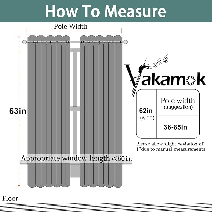 Yakamok Blackout Curtains Room Darkening Thermal Insulated Window Panels,Solid Grommet Top Drapes for Bedroom/Living Room(62Wx63L, Purple, 2 Panels)