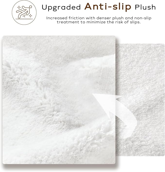 Ashler Faux Fur Rug, Upgraded Soft Faux Rabbit Fur White Area Rugs, 2 x 6 Feet, Machine Washable Nursery Decor Throw Rugs for Bedroom, Kids Room, Living Room