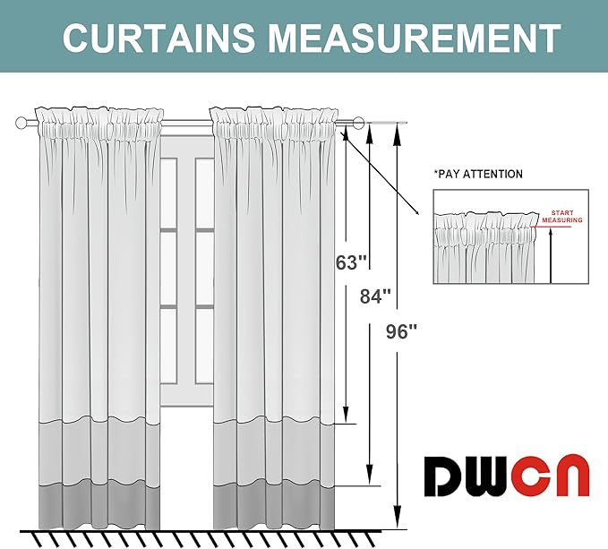 DWCN Blackout Curtains Room Darkening Thermal Insulated Bedroom Curtains Window Curtain Panels, 52 x 45 inches Long, Set of 2 Classic Blue Rod Pocket Drapes