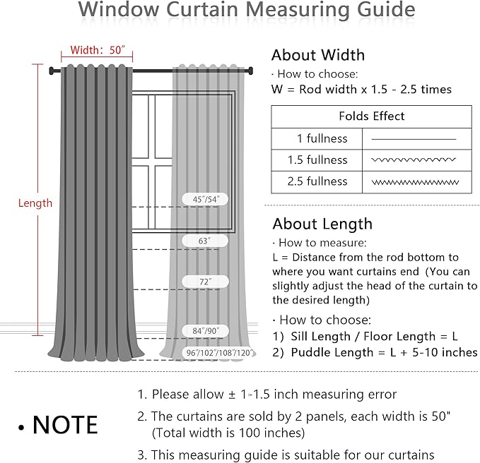 MYSKY HOME White Curtains for Beroom Liivng Room 84 Inch Length 2 Panels Set, Semi Sheer Cotton Blend Soft Touch Light Filtering Drapes for Doorways Sliding Glass Door, 50" Wide, White, 2 PCs