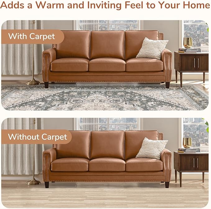 OPPODREAM Soft Area Rugs 4x6, Low-Pile Washable Rugs 4x6 with Non Slip Backing, Faux Cashmere 4 x 6 Throw Carpet, Greenish Grey