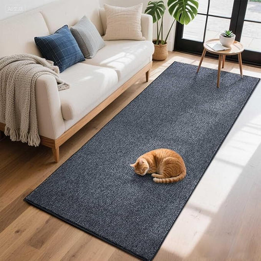 FinRèc 2x6 Washable Runner Rugs for Kitchen Hallway Bedroom, Low Pile Thin Rug Solid Color, Non-Slip Carpet Indoor for Home Decor (Navy Blue)