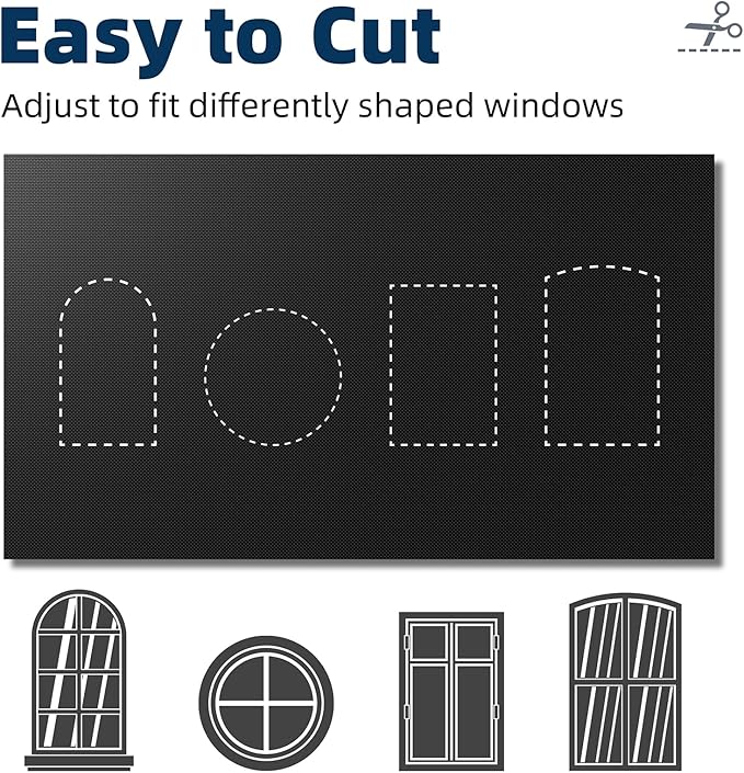 NIGHTON Portable Blackout Curtains 120"×57"Strong Hook and Loop Tape Strips with Adhesive,Black out Shades That can be Cut,100% Blackout Material Blackout Blinds for Baby Nursery or Travel-Black 2Pack