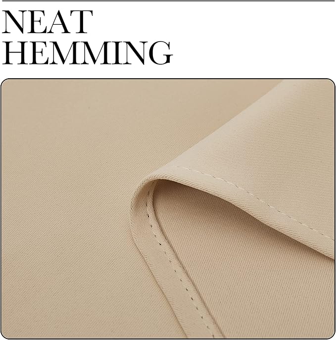 NICETOWN Blackout Room Darkening Curtains - Home Decoration Light & Noise Reducing Thermal Insulated Window Draperies with Rod Pocket Top (Biscotti Beige, Set of 2, 42 inches Wide x 45 inches Long)