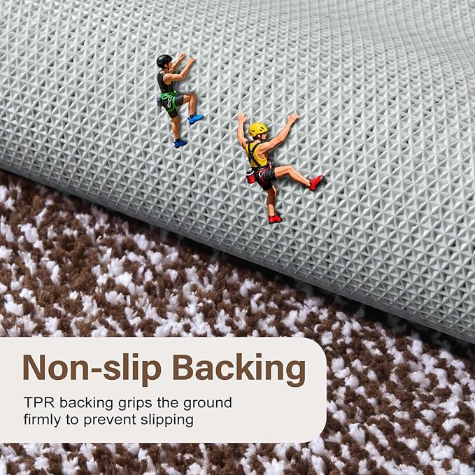 70x24 Long Bathroom Rugs Washable Non Slip, Brown Bath Mat for Bathroom Floor Tub, Soft Absorbent Quick Dry Mats for Shower, Bathtub,Home Decor
