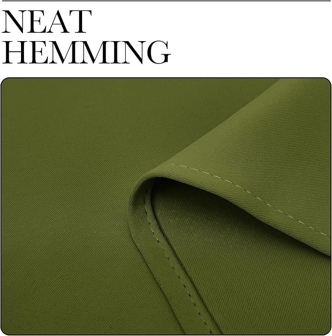 NICETOWN Kitchen Curtains, Short Blackout Drapes, Olive, 42" Wide by 54" Long, 2 PCs, Thermal Insulated Blackout Curtain Panels for Kids Room, Play Room