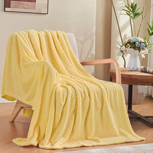 inhand Fleece Twin Blanket for Bed Champagne Gold Throw Blanket for Couch Super Soft Cozy Warm Blankets and Throws Lightweight Fuzzy Large Blanket for Sofa Bed Office,60x90 inches