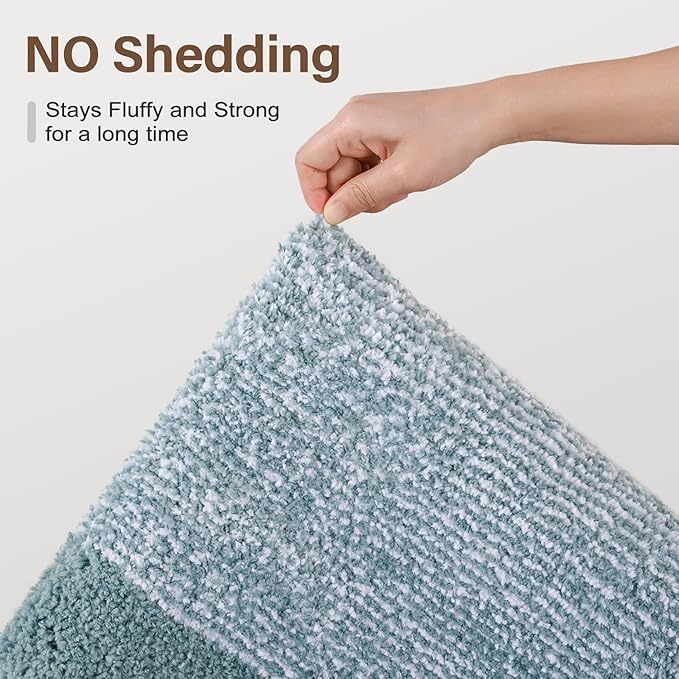 48x32 Large Bathroom Rugs Washable Non Slip, Dusty Blue Bath Mat for Bathroom Floor Tub, Soft Absorbent Quick Dry Mats for Shower, Bathtub,Home Decor