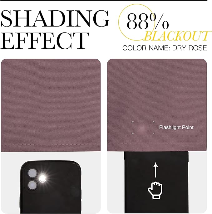 NICETOWN Blackout Dry Rose Curtains 102 inches Long 2 Panels Burg, Grommet Thermal Curtains Light Blinds Room Darkening Window Treatments for Bedroom, 2 Panels, W52 x L102