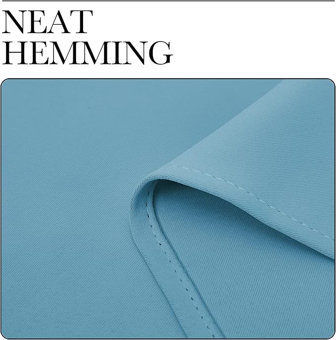 NICETOWN Teal Blue Blackout Curtains 86 inches Length for Living Room, 2 Panels, 55" Wide, Thermal Insulated Long Drapes for Large Window