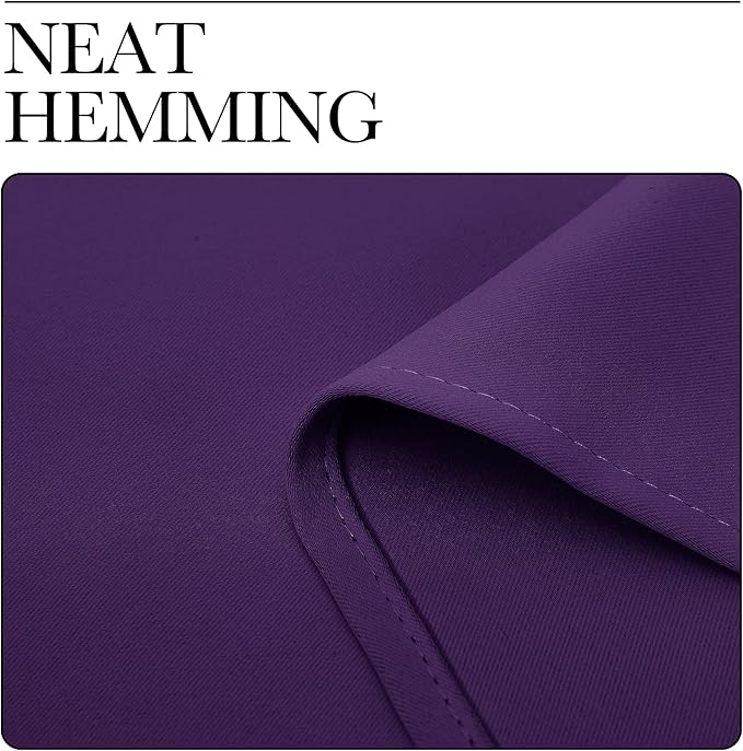 NICETOWN Kitchen Curtains Blackout Drapes & Curtains, Energy Smart Window Treatment Curtain Panels for Bedroom (Royal Purple, 34 in x 45 in (W x L), Set of 2)