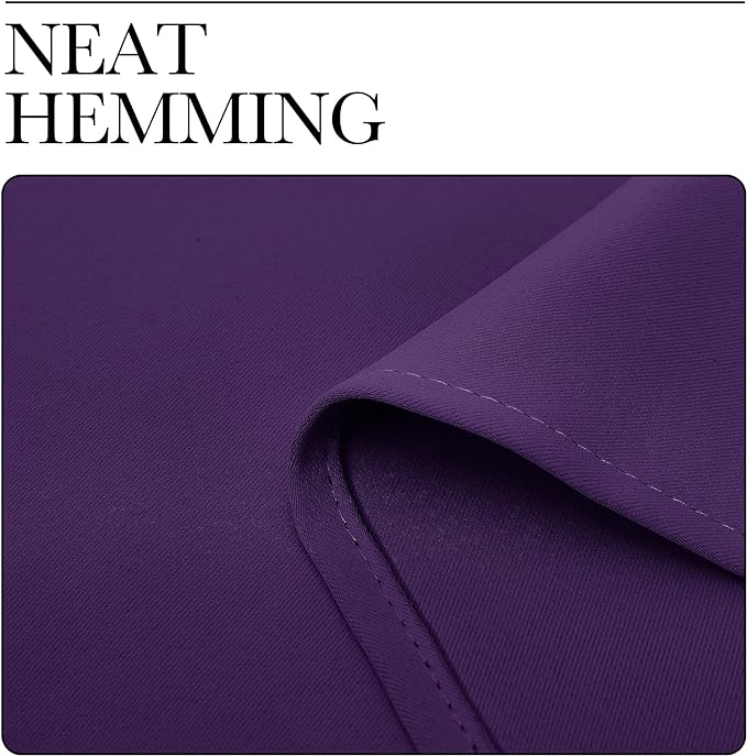NICETOWN Blackout Draperies Curtains 84 Long - Easy Care Thermal Insulated Rod Pocket Blackout Curtains/Draperies for Patio Door - 1 Pair, Royal Purple, 42 inches Wx84 L