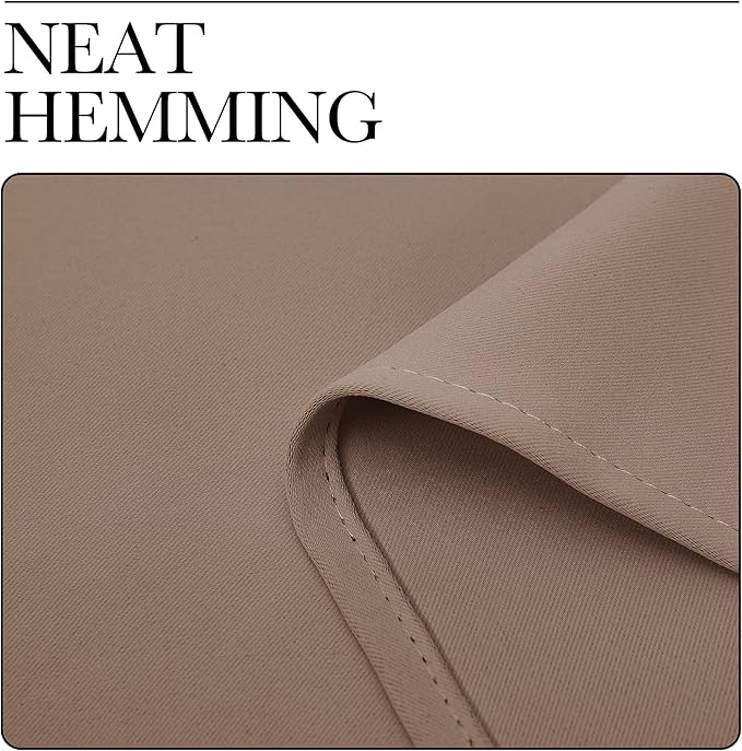 NICETOWN Room Darkening Curtain Panels for Cafe, Thermal Insulated Grommet Room Darkening Draperies/Drapes for Window (Cappuccino, 2 Panels, W42 x L40 -inch)