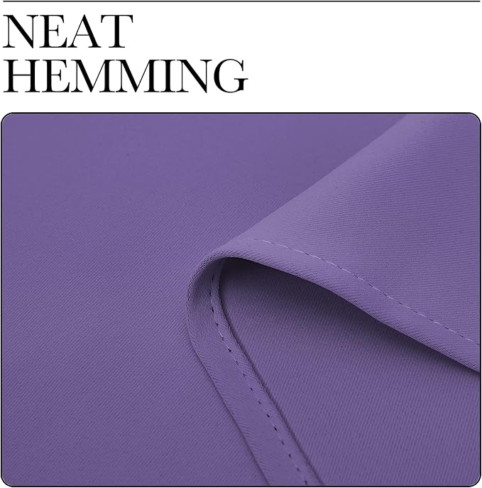 NICETOWN Lilac Purple Blackout Curtain Panels for Bedroom, 2 Panels, W70 x L63-inch, Grey, Thermal Insulated Grommet Top Blackout Draperies and Drapes for Basement
