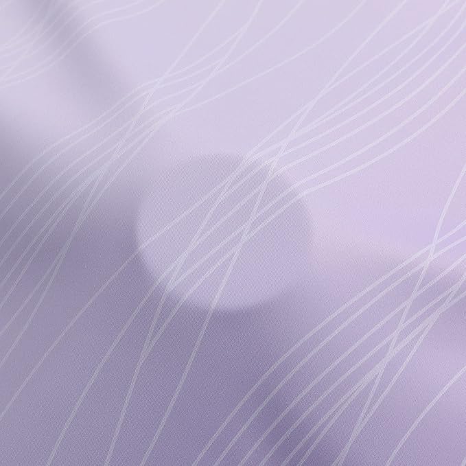 Estelar Textiler Lilac and Greyish White Blackout Curtains 63 Inch Length 2 Panels Set, Room Darkening Grommet Ombre Curtains for Bedroom, Thermal Insulated Light Blocking Gradient Drapes, 52Wx63L