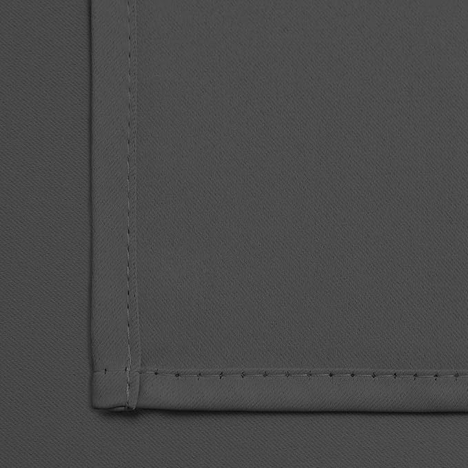 Yakamok 72 Inch Long Blackout Curtains for Bedroom, Thermal Insulated Room Darkening Curtains, Light Blocking Blackout Drapes for Living Room- 2 Panels,52x72 Inch, Charcoal Grey