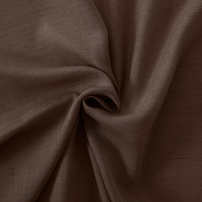 BGment Extra Long 108 Inch Length Curtains for Living Room Windows, Linen Brown Drapes Rustic Country Textured for Farmhouse Bedroom Decor Lightweight Rod Pocket, 2 Panels Set, Each 52 Inch Wide