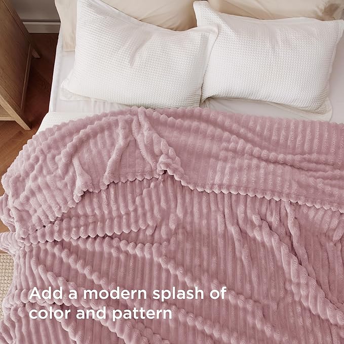 Bedsure GentleSoft Pink California King Size Blanket for Couch - Cozy Soft Blankets for Women, Cute Small Fleece Throws for Girls, Birthday Gifts for Women, 102x96 Inches