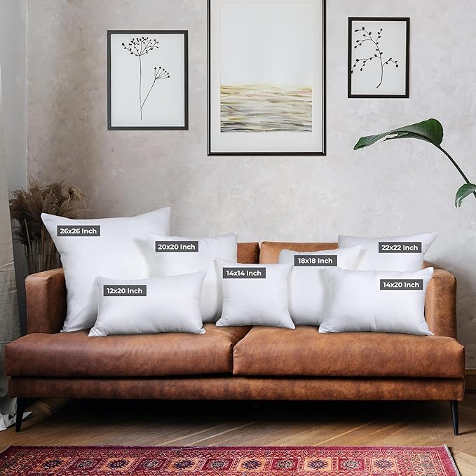 Utopia Bedding Throw Pillows (Set of 4, White) – 14 x 14 Inches Down Alternative Pillows for Bed, Sofa, and Couch - Fluffy Decorative Stuffer Pillow for Indoors & Outdoors
