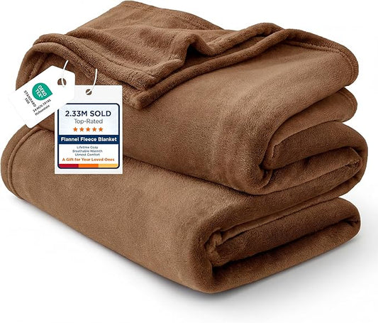 Bedsure GentleSoft Fleece Bed Blankets Full Size Orange - Soft Lightweight Plush Fuzzy Cozy Luxury Blanket Microfiber, 84x90 inches