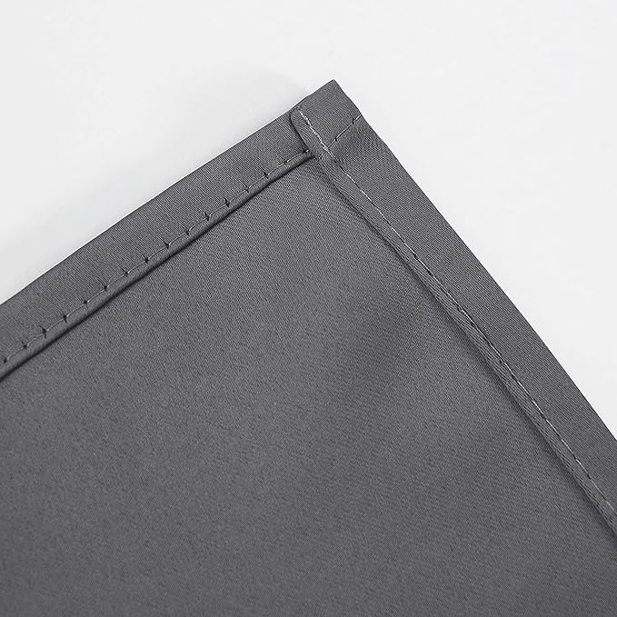 LEMOMO Grey Blackout Curtains 34 x 54 Inch Length/Set of 2 Curtain Panels/Thermal Insulated Room Darkening Blackout Curtains for Bedroom