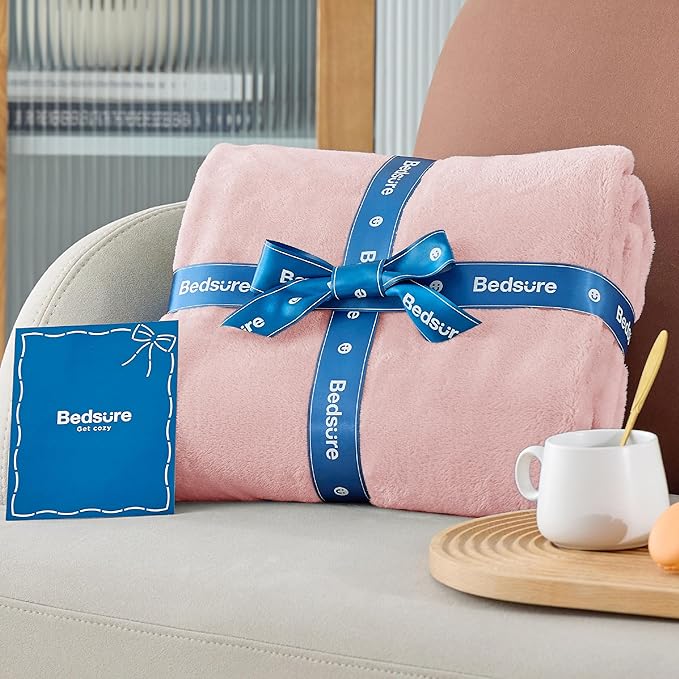 Bedsure GentleSoft Pink Fleece Blankets King Size - Bed Blanket Soft Lightweight Plush Cozy Fuzzy Luxury Microfiber, 108x90 inches