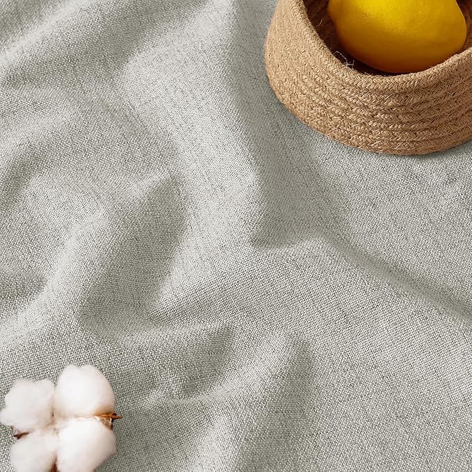 RYB HOME Cream Linen 100% Blackout Curtains for Bedroom 52 Width 120 Long, Thich Elegant Extra Long Drapes for Modern/Vintage/Farmhouse Home Decor, Thermal Insulated Window Treatment, 2 Panels